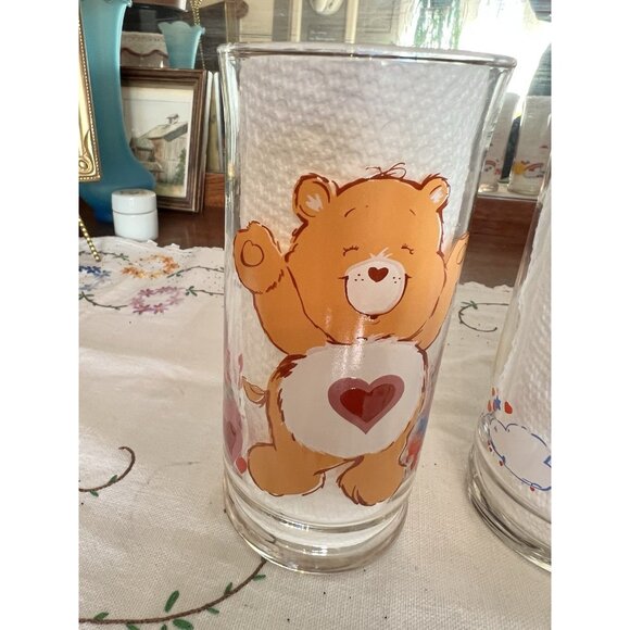Set of 4 Care Bears Pizza Hut Glasses Vintage 1983 Limited Edition EXCELLENT - Picture 9 of 12